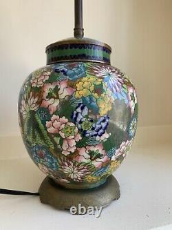 Antique Art Deco Chinese Cloisonne Lamp