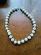 Antique Beautiful White Jadeite Jade Semi Translucent Necklace