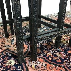 Antique Carved Chinese Nesting Tables