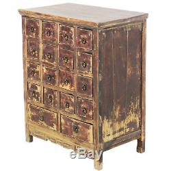 Antique Chinese Asian 18 Drawer Herb Medicine Apothecary Cabinet 27 Wide 34 T