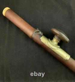 Antique Chinese Bamboo Pipe with Yixhing Bowl and Paktong Saddle