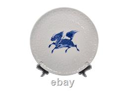 Antique Chinese Blue & White Porcelain Qilin Plate