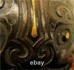 Antique Chinese Bronze vase Silver & Gold Qing Dynasty Original CHRISTIE'S