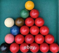 Antique Chinese Canton Carved Bovine Bone Complete Snooker Ball Set Wgt 2698g