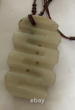 Antique Chinese Carved Jade Necklace