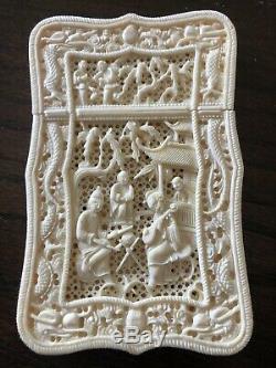 Antique Chinese Carved Visitor Card Case