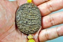 Antique Chinese China Agarwood Chen Xiang Pendant Herb Imperial Qing Dynasty