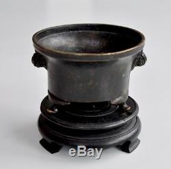 Antique Chinese China Ming Bronze Xuande Period Censer Incense Burner 15th C