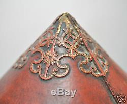 Antique Chinese China Officer Court Mandarin Qing Hat Box Lacquer Leather 1900