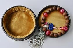 Antique Chinese China Qing Agarwood Buddhist Mala Bracelet Prayer Beads 1900