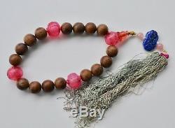 Antique Chinese China Qing Agarwood Buddhist Mala Bracelet Prayer Beads 1900
