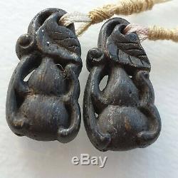 Antique Chinese China Qing Agarwood Chenxiang Qinan Rosary Prayer Beads 1900