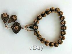 Antique Chinese China Qing Agarwood Mala Rosary Prayer Beads Qinan 1900