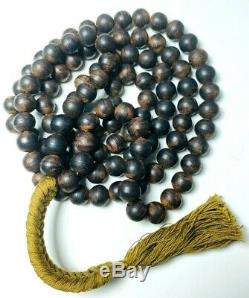 Antique Chinese China Qing Beads Mala Qinan Agarwood Buddhist Prayer Necklace