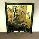 Antique Chinese Coromandel Lacquered And Gold Leaf Folding Screen