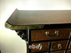 Antique Chinese Counter Top Small Medicine Apothecary Cabinet Chest Table DS66