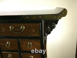 Antique Chinese Counter Top Small Medicine Apothecary Cabinet Chest Table DS66