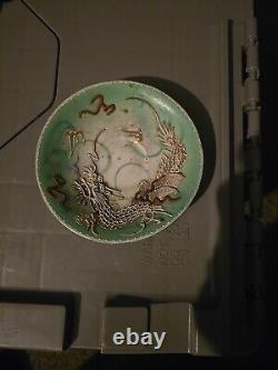 Antique Chinese Enamel Dragon Bowl