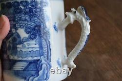Antique Chinese Export Blue and White Porcelain Tankard / Jug / Cup 18th Century