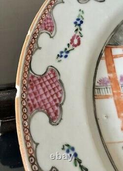 Antique Chinese Famille Rose Porcelain Plate