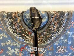 Antique Chinese Imperial Dragon Robe Qing Dynasty