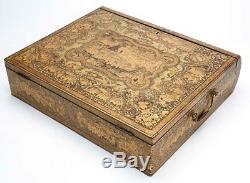 Antique Chinese Lacquer Writing Box Early 19th C