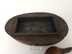 Antique Chinese Mandalay Hand Carved Wooden Duck Medicine Box