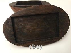 Antique Chinese Mandalay Hand Carved Wooden Duck Medicine Box