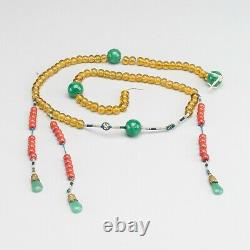 Antique Chinese Mandarin Court Necklace, late Qing Dynasty