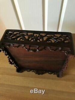 Antique Chinese Opium Table Carved Rosewood Early 20th C