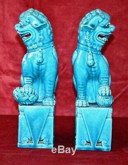 Antique Chinese Pair of Large Foo Dogs