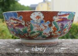 Antique Chinese Punch Bowl18th Century Qianlong Period #636