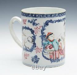 Antique Chinese Qing Finely Painted Figural Mug 18th C