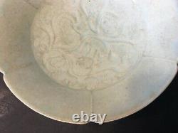 Antique Chinese Qingbai peony-carved Floriform Bowl, SONG dynasty