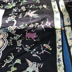 Antique Chinese Robe Silk embroidery qing dynasty