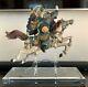 Antique Chinese Roof Tile Of Warrior Riding A Horse On Impressive Lucite Base