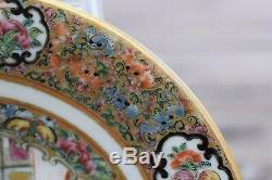 Antique Chinese Rose Mandarin plate, Mid 19th Century