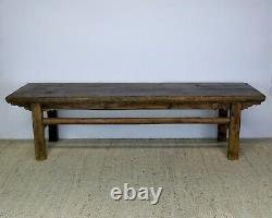 Antique Chinese Rustic Teak Coffee Table