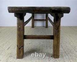 Antique Chinese Rustic Teak Coffee Table