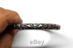 Antique Chinese Sterling Silver and Bamboo Bat Bracelet/Bangle