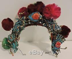 Antique Chinese Tiara Style Kingfisher Headdress