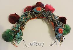 Antique Chinese Tiara Style Kingfisher Headdress