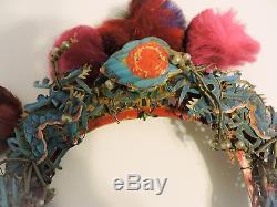 Antique Chinese Tiara Style Kingfisher Headdress