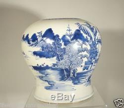 Antique Chinese Underglaze Blue and White Ginger Jar Kangxi Style Baluster