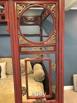 Antique Chinese Wedding Bed & Cushions Pick up NJ