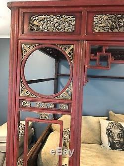 Antique Chinese Wedding Bed & Cushions Pick up NJ