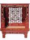 Antique Chinese Wood Carving Hand Made Red Bed / Daybed / Canopy Bed Mh312