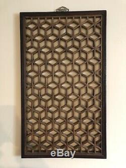 Antique Chinese Wooden Window Screen Panel Art