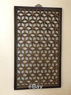 Antique Chinese Wooden Window Screen Panel Art