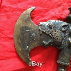 Antique Chinese ancient weapon double-sided axe